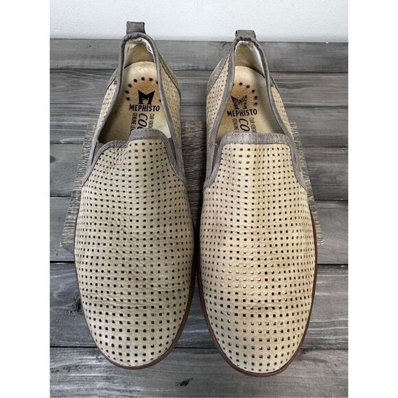 MEPHISTO TIAGO PERFORATED LOAFER MEN LEATHER TAN SHOES AIR RELAX SIZE 9 - Picture 3 of 12